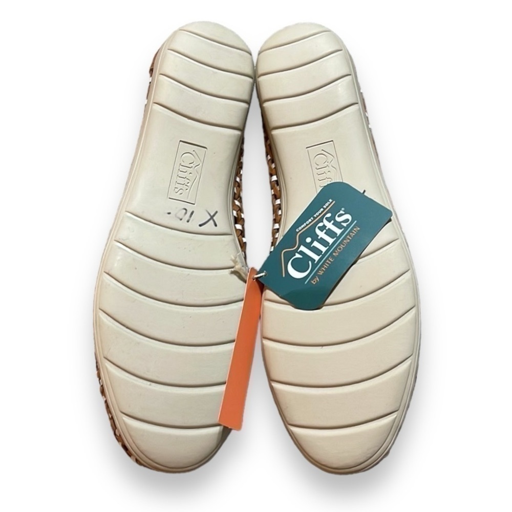 Cliffs White Mountain Leather Flats Faylie Cognac and White Women's Size 10M - Picture 6 of 7